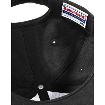 Black - Side - Beechfield Unisex Adult Pro-Style Heavy Brushed Cotton Baseball Cap