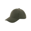 Olive - Front - Beechfield Unisex Adult Pro-Style Heavy Brushed Cotton Baseball Cap