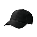 Black - Front - Beechfield Unisex Adult Pro-Style Heavy Brushed Cotton Baseball Cap