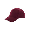 Burgundy - Front - Beechfield Unisex Adult Pro-Style Heavy Brushed Cotton Baseball Cap