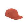 Terracotta - Front - Beechfield Unisex Adult Organic Cotton 5 Panel Baseball Cap