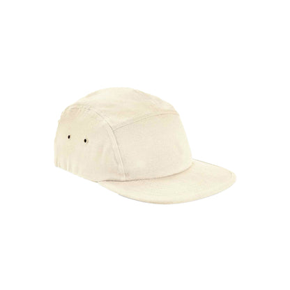 Sand - Front - Beechfield Unisex Adult Organic Cotton 5 Panel Baseball Cap