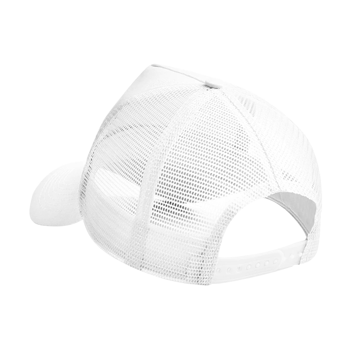 White - Back - Beechfield Childrens-Kids Snapback Trucker Cap