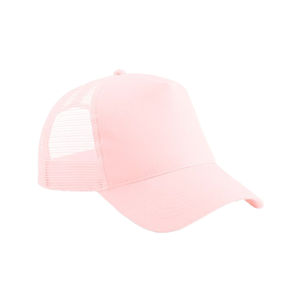 Pastel Pink - Front - Beechfield Childrens-Kids Snapback Trucker Cap