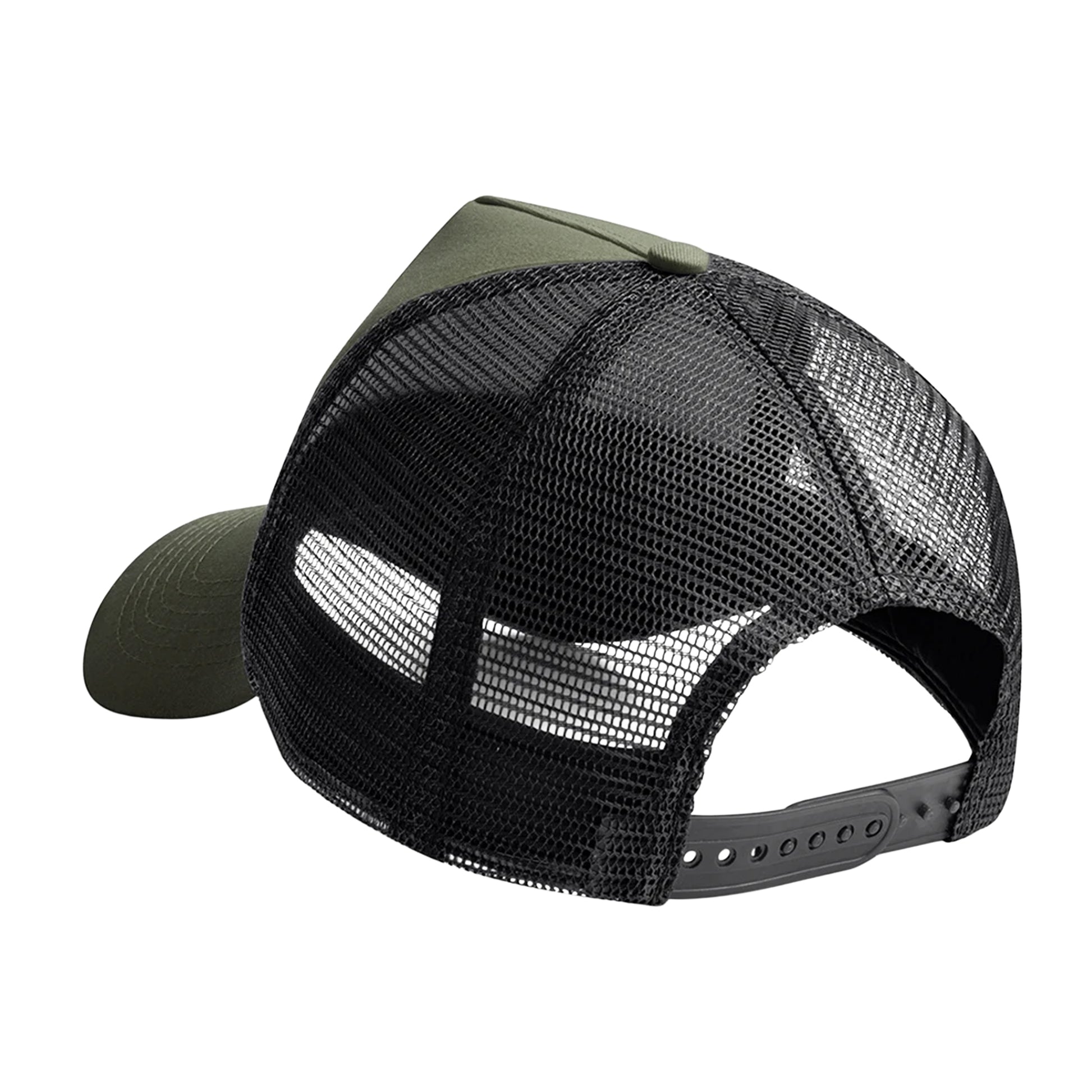 Olive-Black - Back - Beechfield Childrens-Kids Snapback Trucker Cap