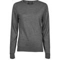 Grey Melange - Front - Tee Jays Womens-Ladies Crew Neck Sweatshirt