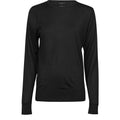 Black - Front - Tee Jays Womens-Ladies Crew Neck Sweatshirt