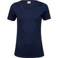 Navy - Front - Tee Jays Womens-Ladies Stretch T-Shirt