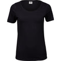Black - Front - Tee Jays Womens-Ladies Stretch T-Shirt