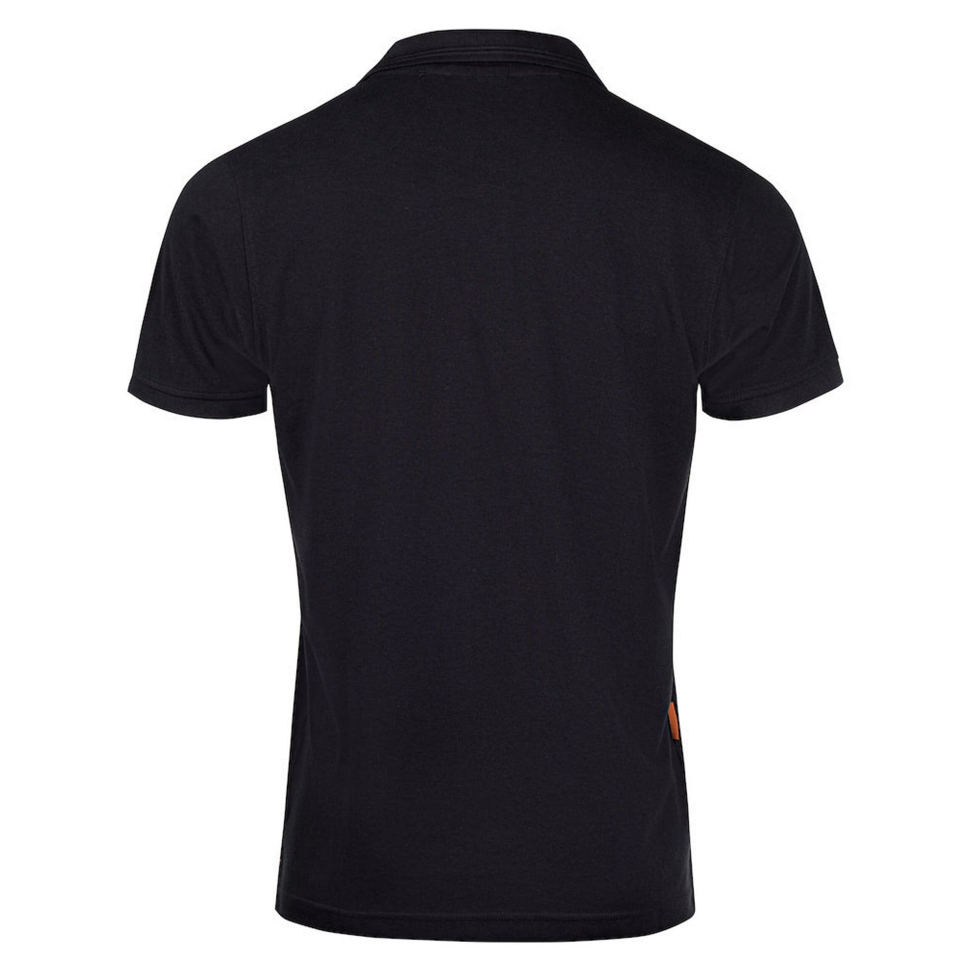 Black - Back - Jobman Mens Plain Polo Shirt