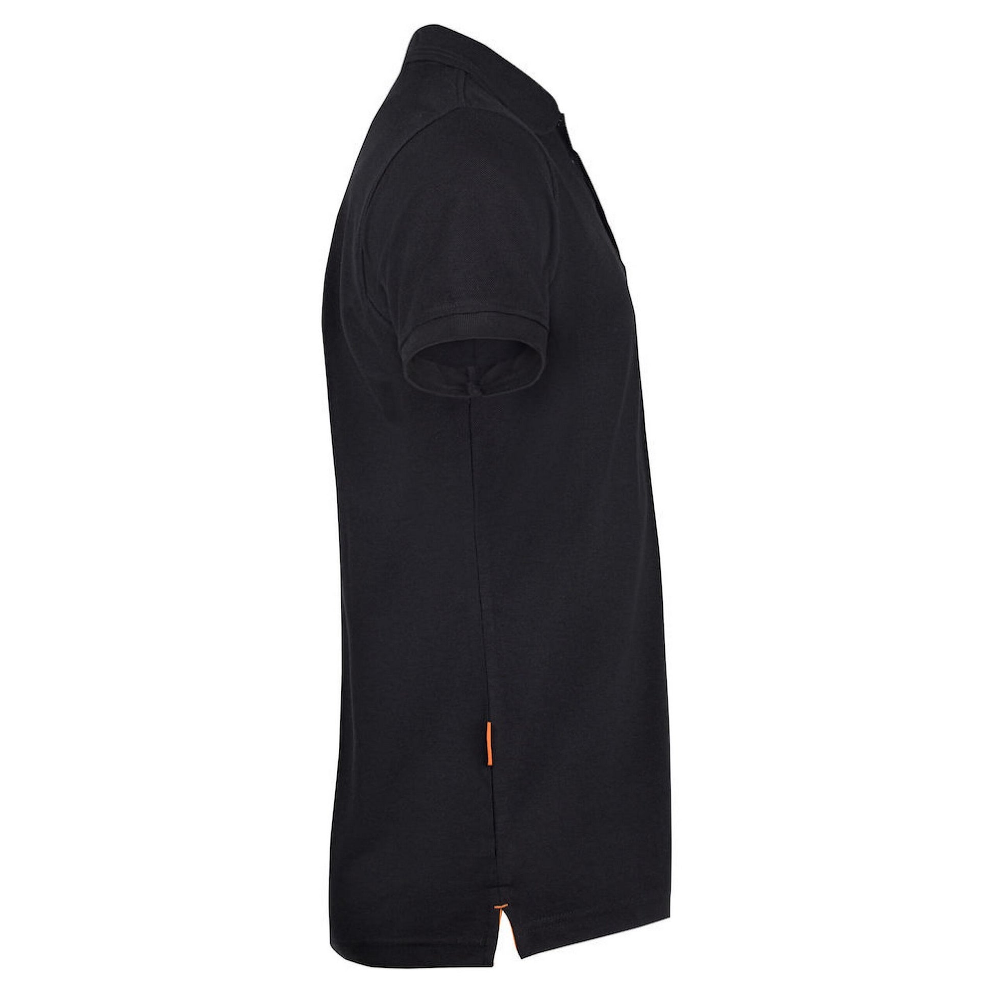 Black - Side - Jobman Mens Plain Polo Shirt