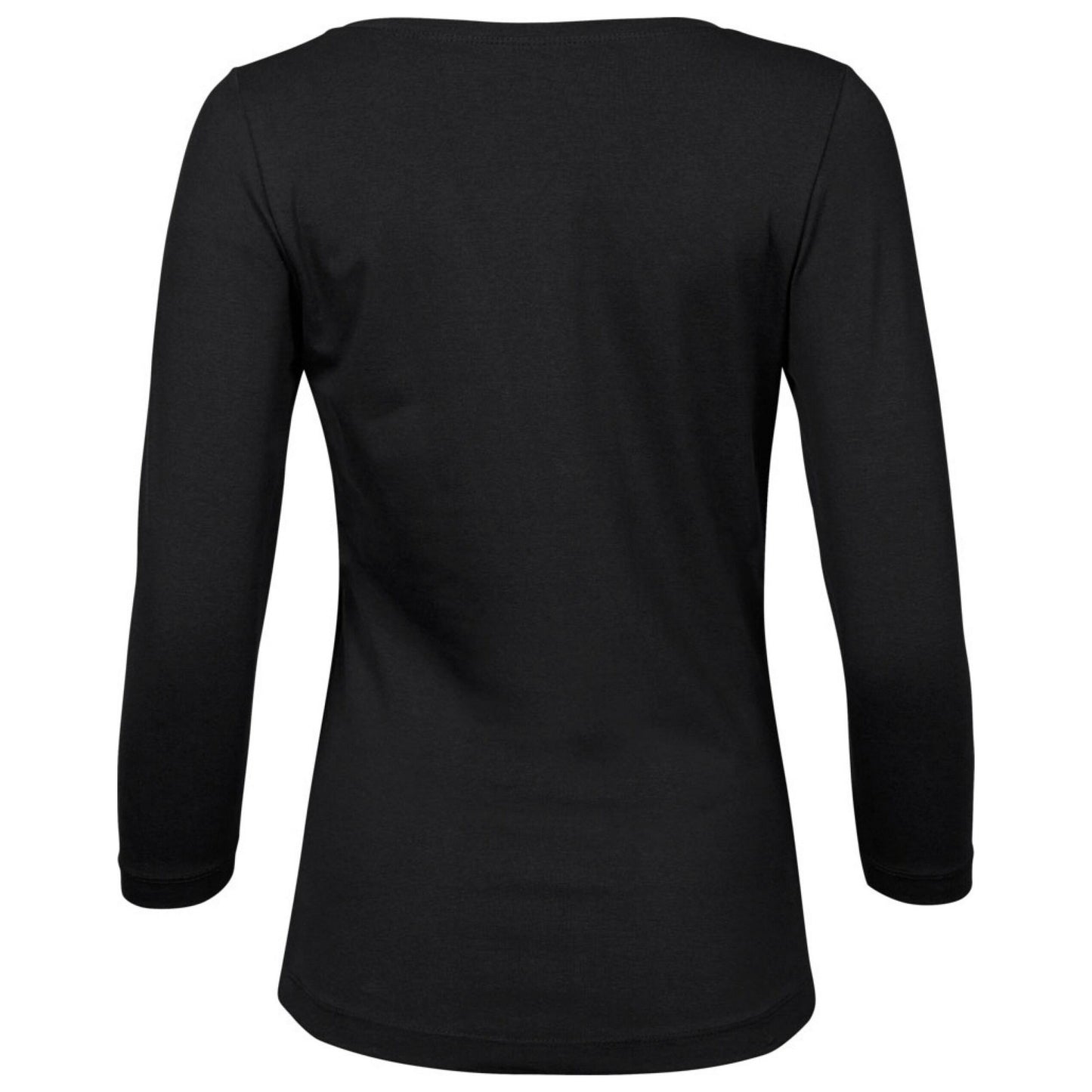 Black - Back - Tee Jays Womens-Ladies Stretch 3-4 Sleeve T-Shirt