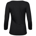 Black - Back - Tee Jays Womens-Ladies Stretch 3-4 Sleeve T-Shirt