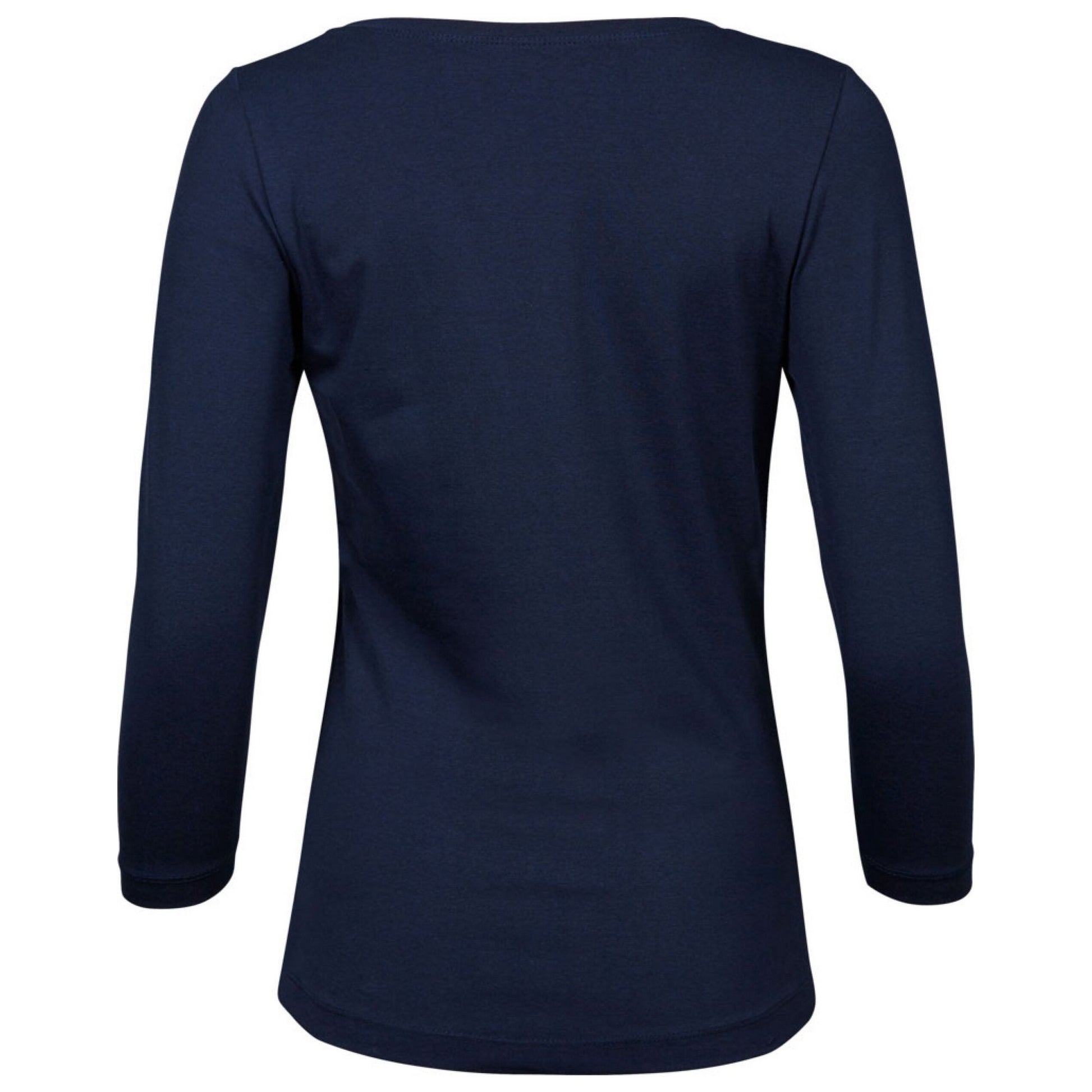 Navy - Back - Tee Jays Womens-Ladies Stretch 3-4 Sleeve T-Shirt