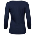 Navy - Back - Tee Jays Womens-Ladies Stretch 3-4 Sleeve T-Shirt