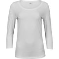 White - Front - Tee Jays Womens-Ladies Stretch 3-4 Sleeve T-Shirt