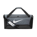Iron Grey-Black-White - Front - Nike Brasilia Swoosh Training 60L Duffle Bag