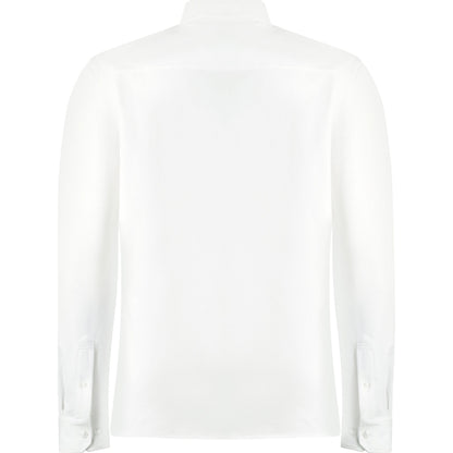 White - Back - Kustom Kit Mens Superwash 60°C Tailored Long-Sleeved Shirt