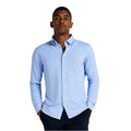 Light Heather Blue - Side - Kustom Kit Mens Superwash 60°C Tailored Long-Sleeved Shirt