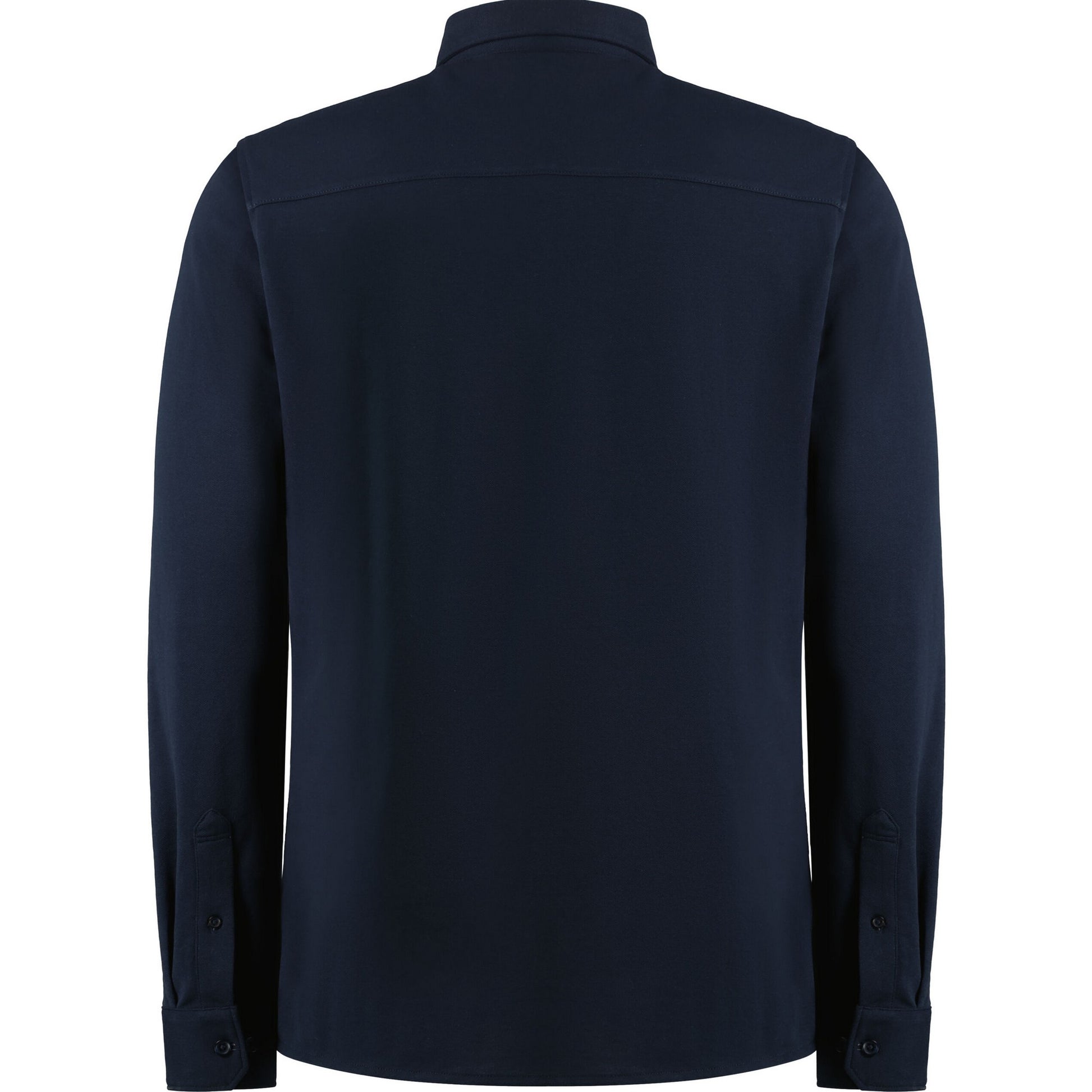Navy - Back - Kustom Kit Mens Superwash 60°C Tailored Long-Sleeved Shirt