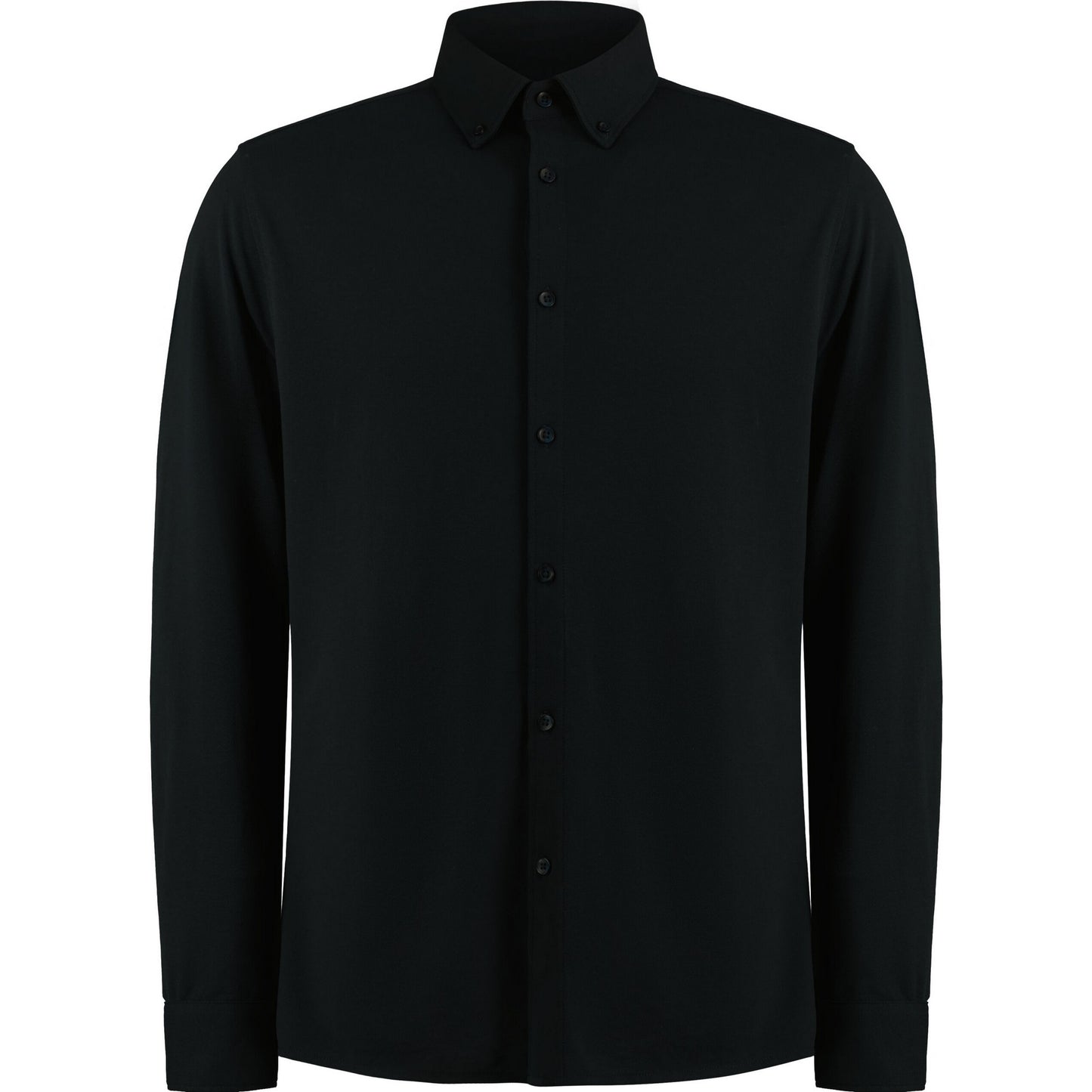 Black - Front - Kustom Kit Mens Superwash 60°C Tailored Long-Sleeved Shirt