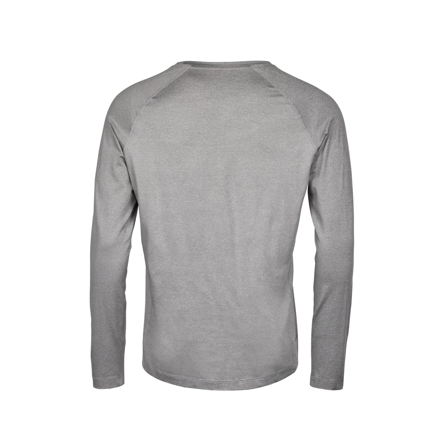 Grey Melange - Back - Tee Jays Mens CoolDry Long-Sleeved Crop T-Shirt