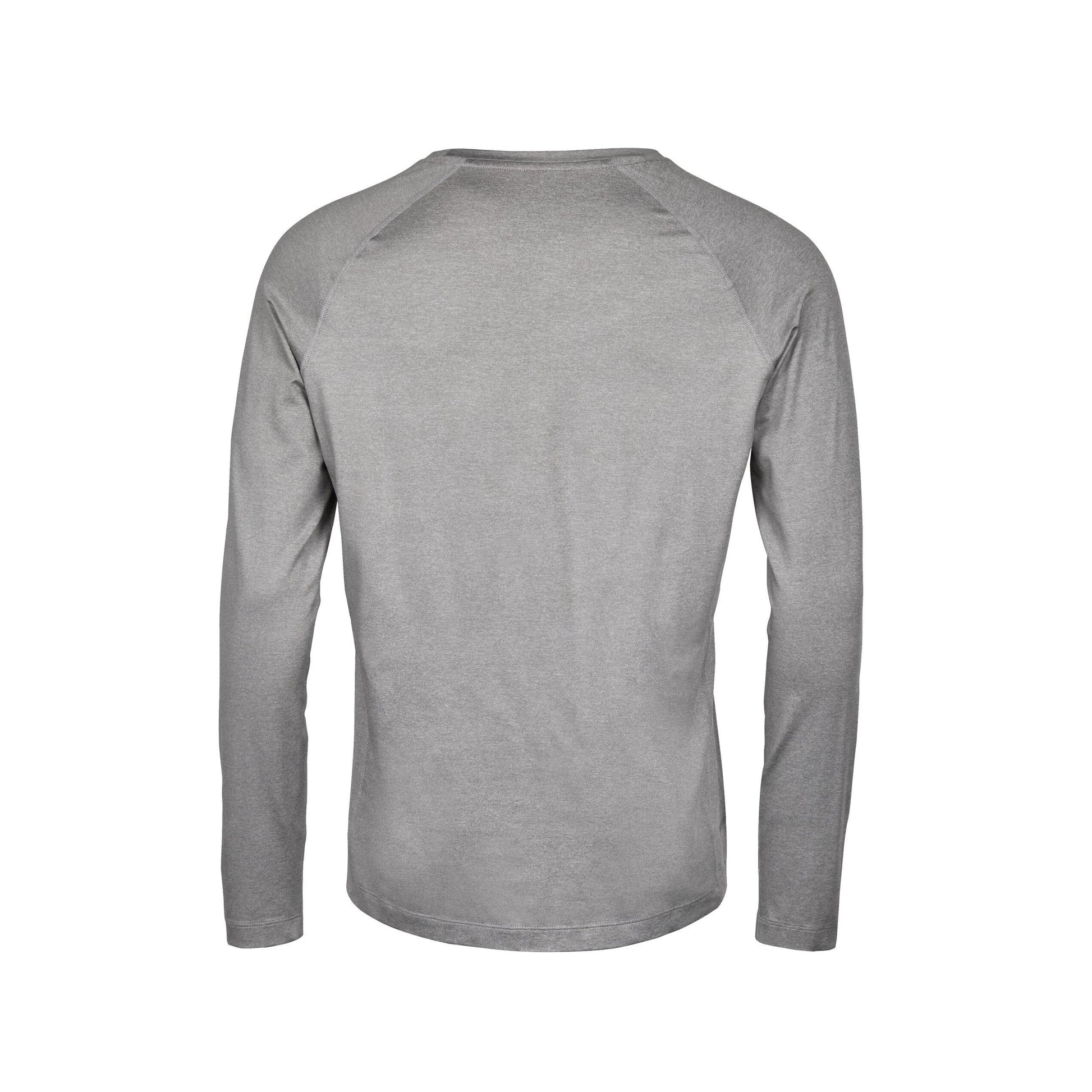 Grey Melange - Back - Tee Jays Mens CoolDry Long-Sleeved Crop T-Shirt