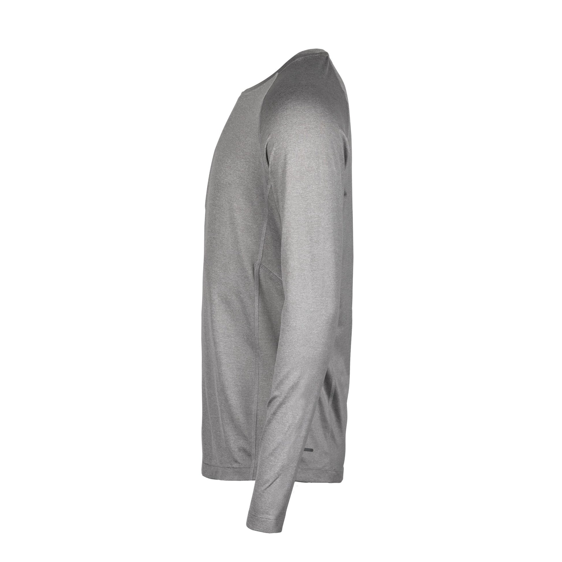 Grey Melange - Side - Tee Jays Mens CoolDry Long-Sleeved Crop T-Shirt