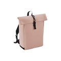 Nude Pink - Front - Bagbase Roll Top PU Backpack