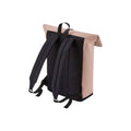 Nude Pink - Back - Bagbase Roll Top PU Backpack