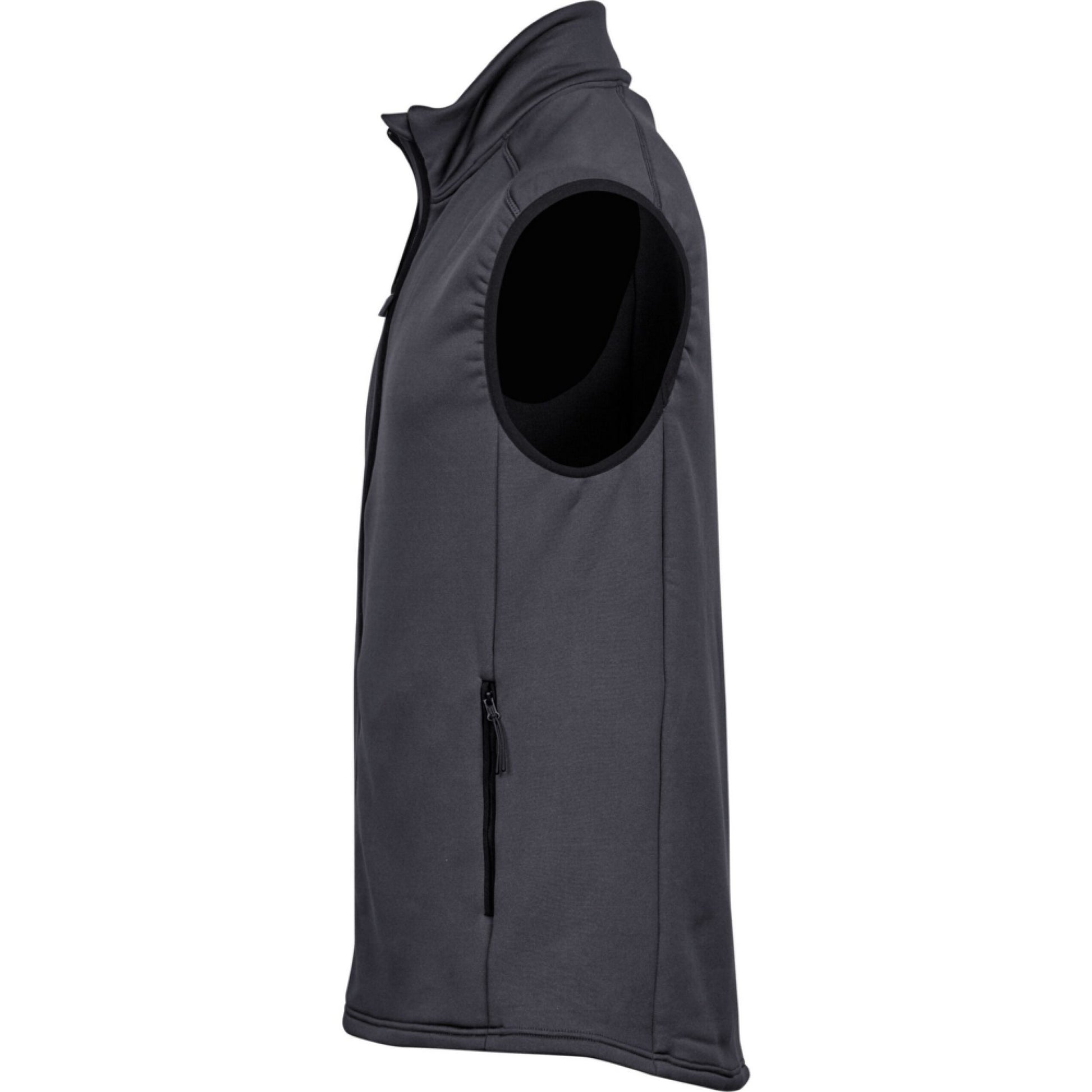 Dark Grey - Lifestyle - Tee Jays Mens Fleece Stretch Body Warmer