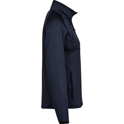 Navy - Side - Tee Jays Womens-Ladies Stretch Fleece Jacket