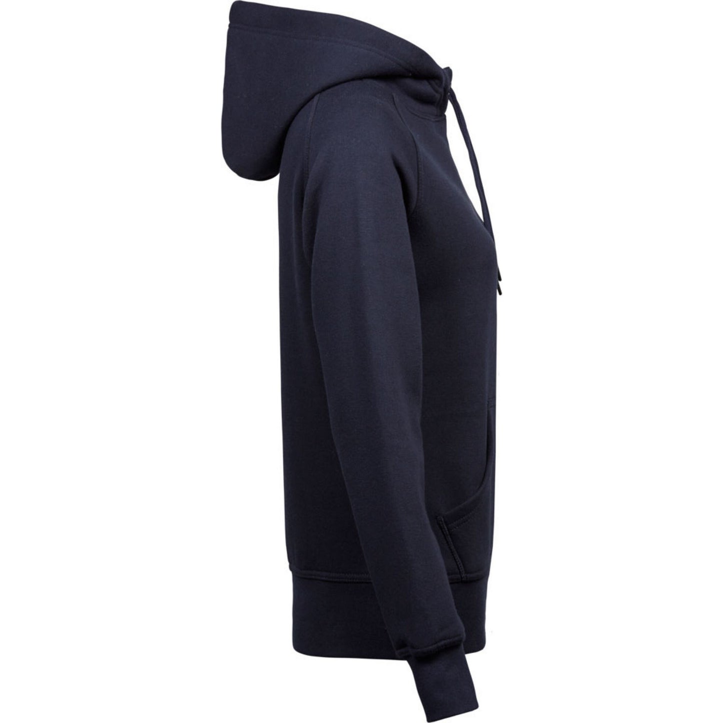 Navy - Side - Tee Jays Womens-Ladies Hooded Sweatshirt