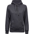 Dark Grey - Front - Tee Jays Womens-Ladies Hooded Sweatshirt