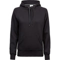 Black - Front - Tee Jays Womens-Ladies Hooded Sweatshirt