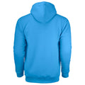 Ocean Blue-Dark Grey - Back - Jobman Mens Vintage Lined Full Zip Hoodie