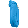 Ocean Blue-Dark Grey - Side - Jobman Mens Vintage Lined Full Zip Hoodie