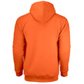 Orange-Dark Grey - Back - Jobman Mens Vintage Lined Full Zip Hoodie