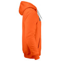 Orange-Dark Grey - Side - Jobman Mens Vintage Lined Full Zip Hoodie