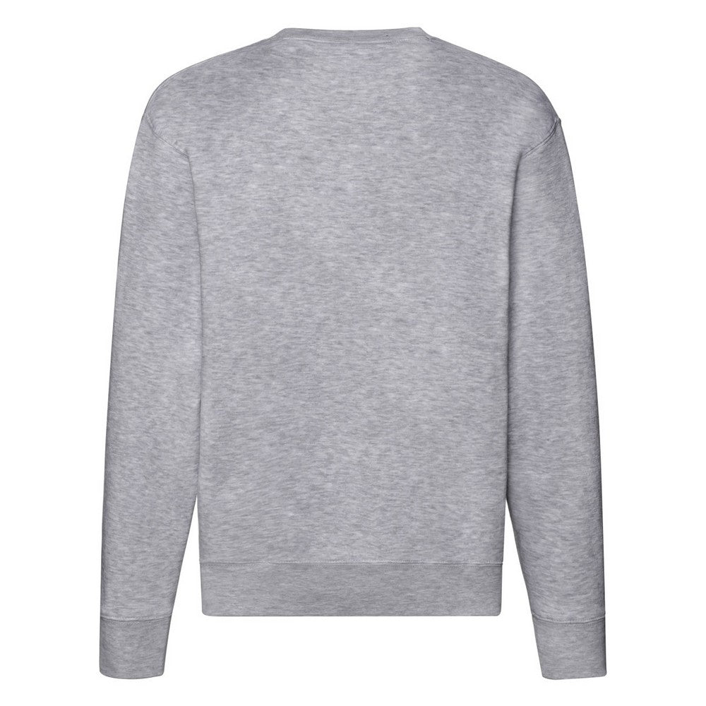 Heather Grey - Back - Fruit Of The Loom Mens Premium Set-in Sweatshirt