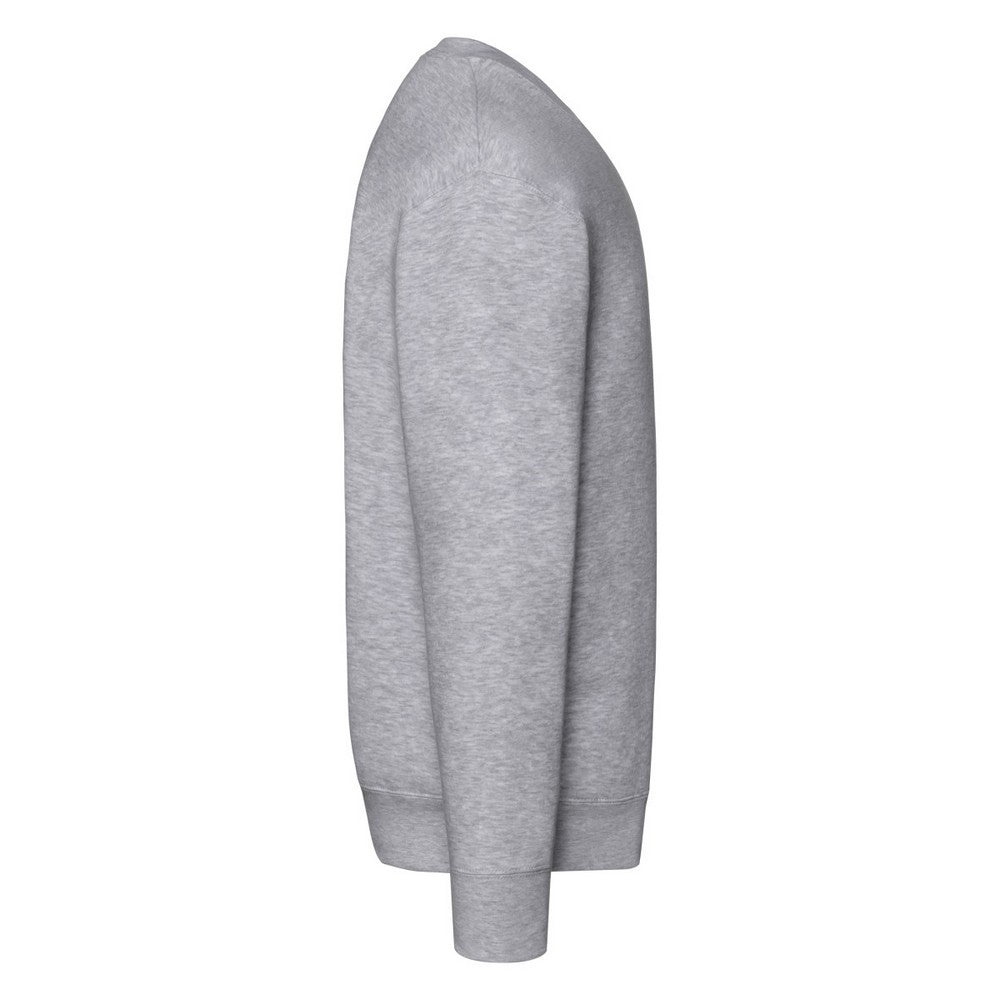 Heather Grey - Side - Fruit Of The Loom Mens Premium Set-in Sweatshirt