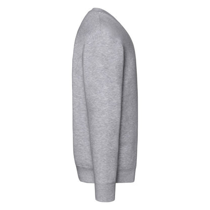 Heather Grey - Side - Fruit Of The Loom Mens Premium Set-in Sweatshirt