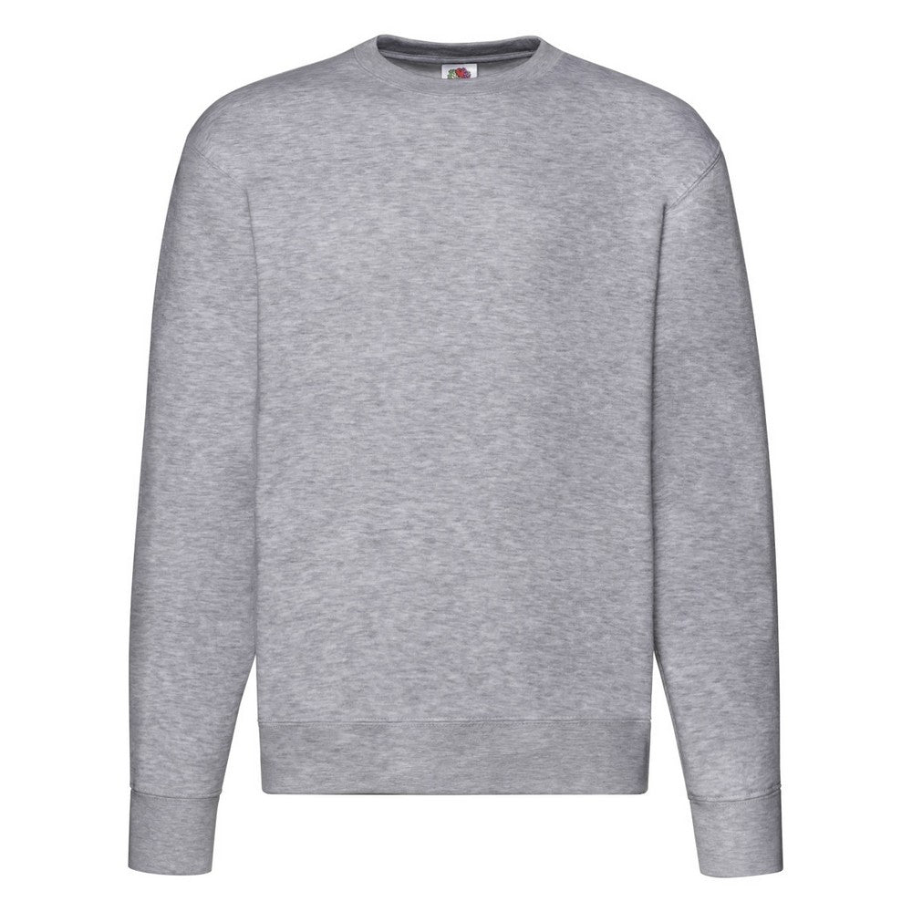Heather Grey - Front - Fruit of the Loom Mens Premium Set-in Sweatshirt