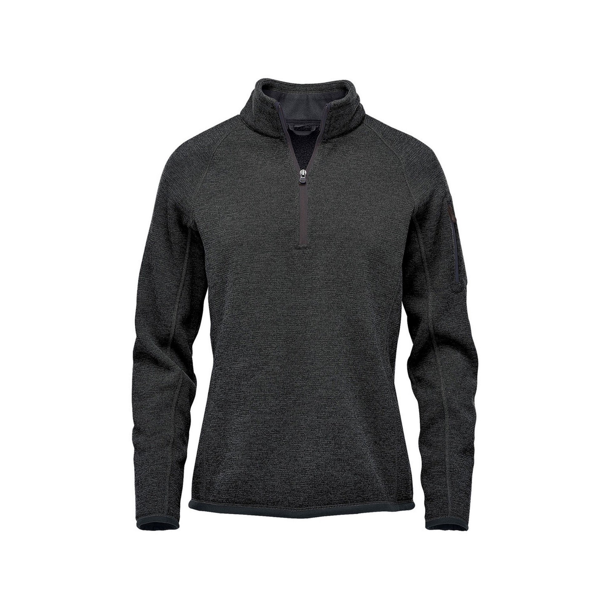 Black Heather - Front - Stormtech Womens-Ladies Avalanche Pure Earth Quarter Zip Pullover