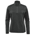 Black Heather - Front - Stormtech Womens-Ladies Treeline Performance Quarter Zip Pullover