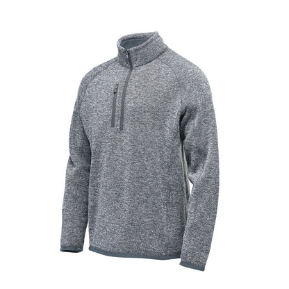 Granite Heather - Close up - Stormtech Mens Avalanche Quarter Zip Pullover