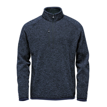 Navy Heather - Front - Stormtech Mens Avalanche Quarter Zip Pullover