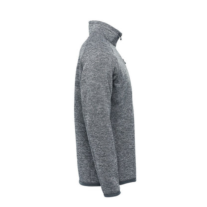 Granite Heather - Side - Stormtech Mens Avalanche Quarter Zip Pullover