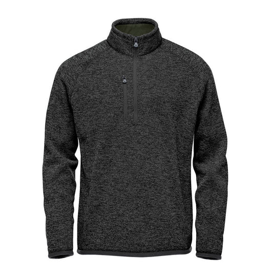 Black Heather - Front - Stormtech Mens Avalanche Quarter Zip Pullover