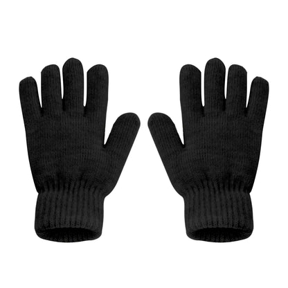 Black Marl - Back - Beechfield Cosy Ribbed Cuff Gloves